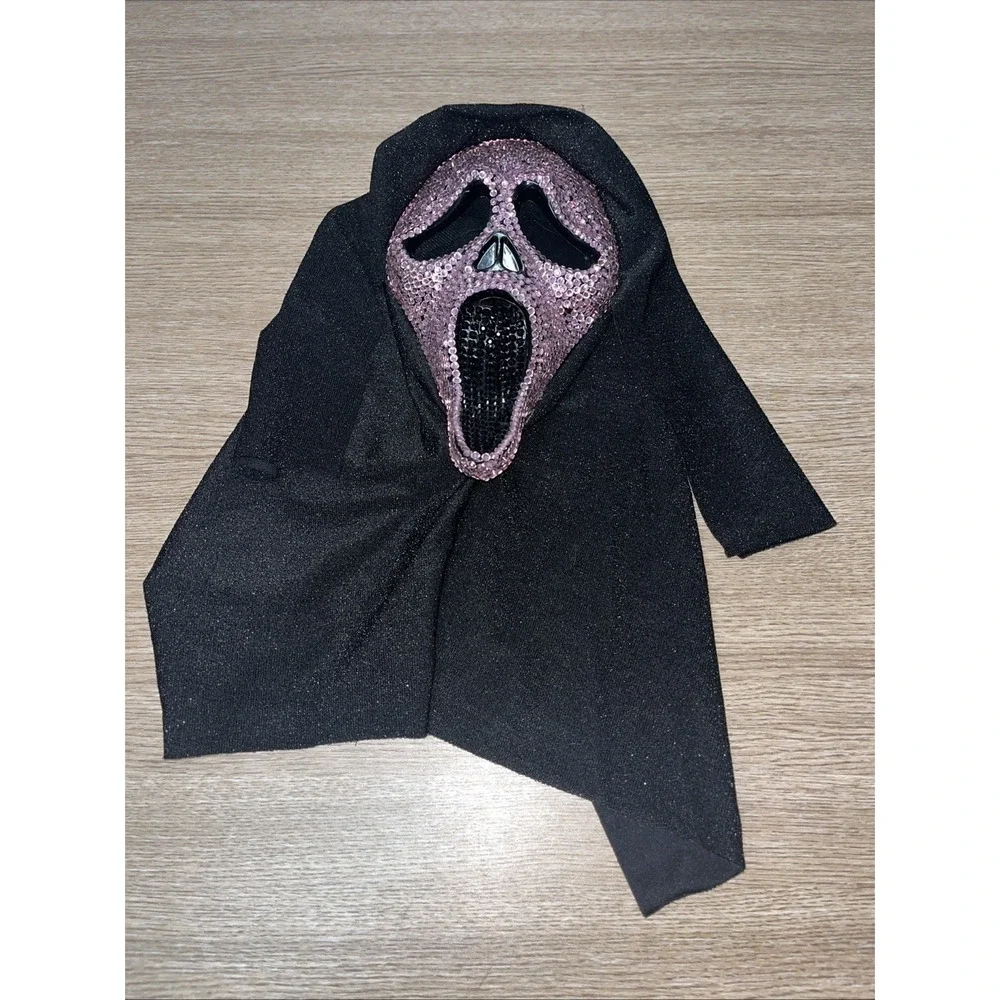 Spirit Ghost Face Pink Bedazzled Rhinestone Bling Full Mask SCREAM Halloween 🎃